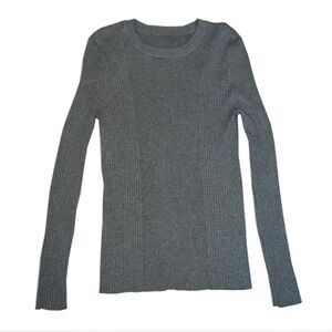 Grey Fitted Long Sleeve Sweater